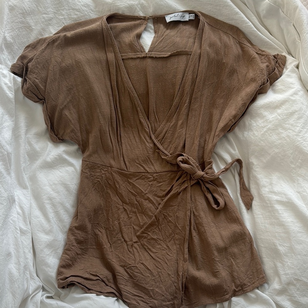Petal + Pup Linen Romper
